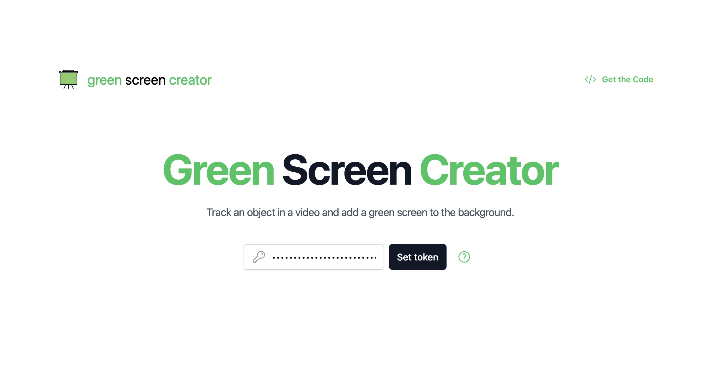 sign up green screen